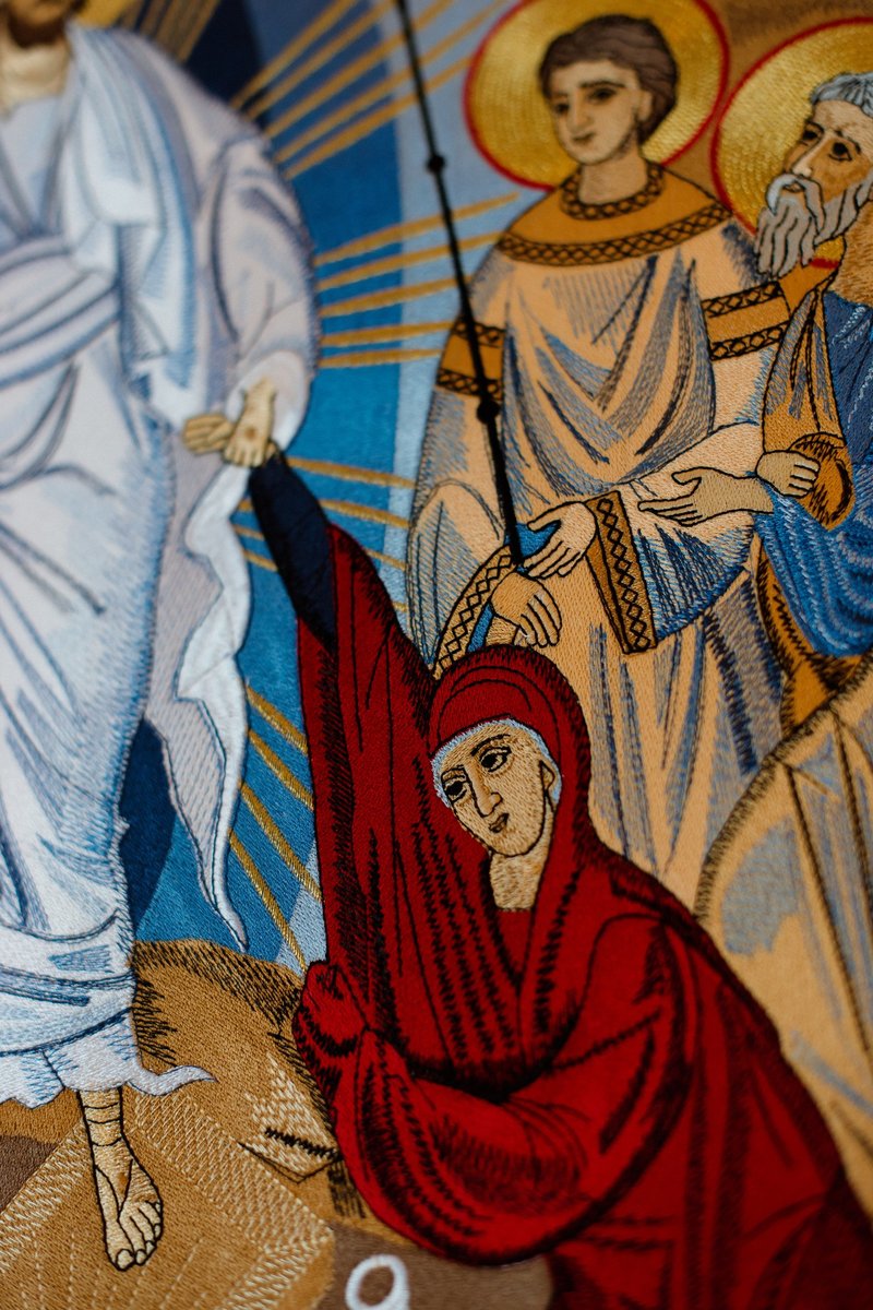Large Fully Embroidered Church Banner with Resurrection icon — photo 9