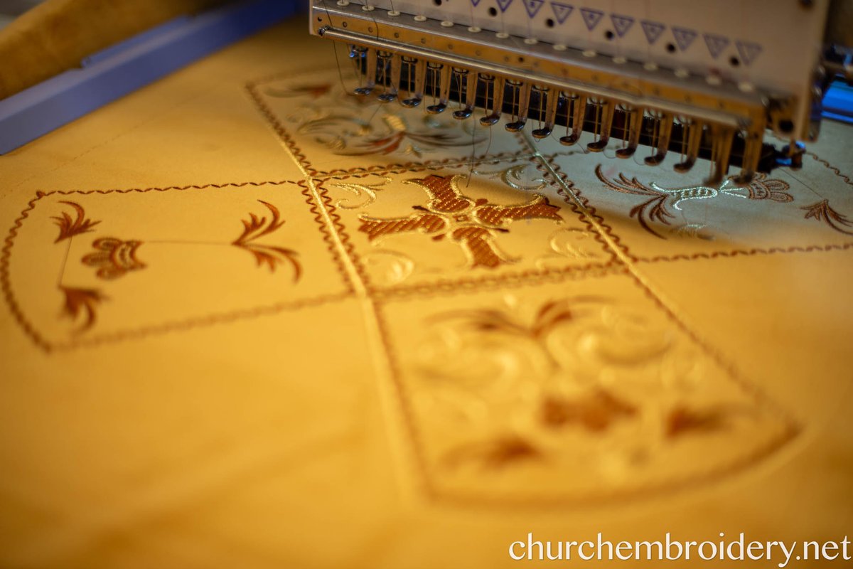 Orthodox Chalice Covers Set  Gold  Fully Embroidered gold Brown