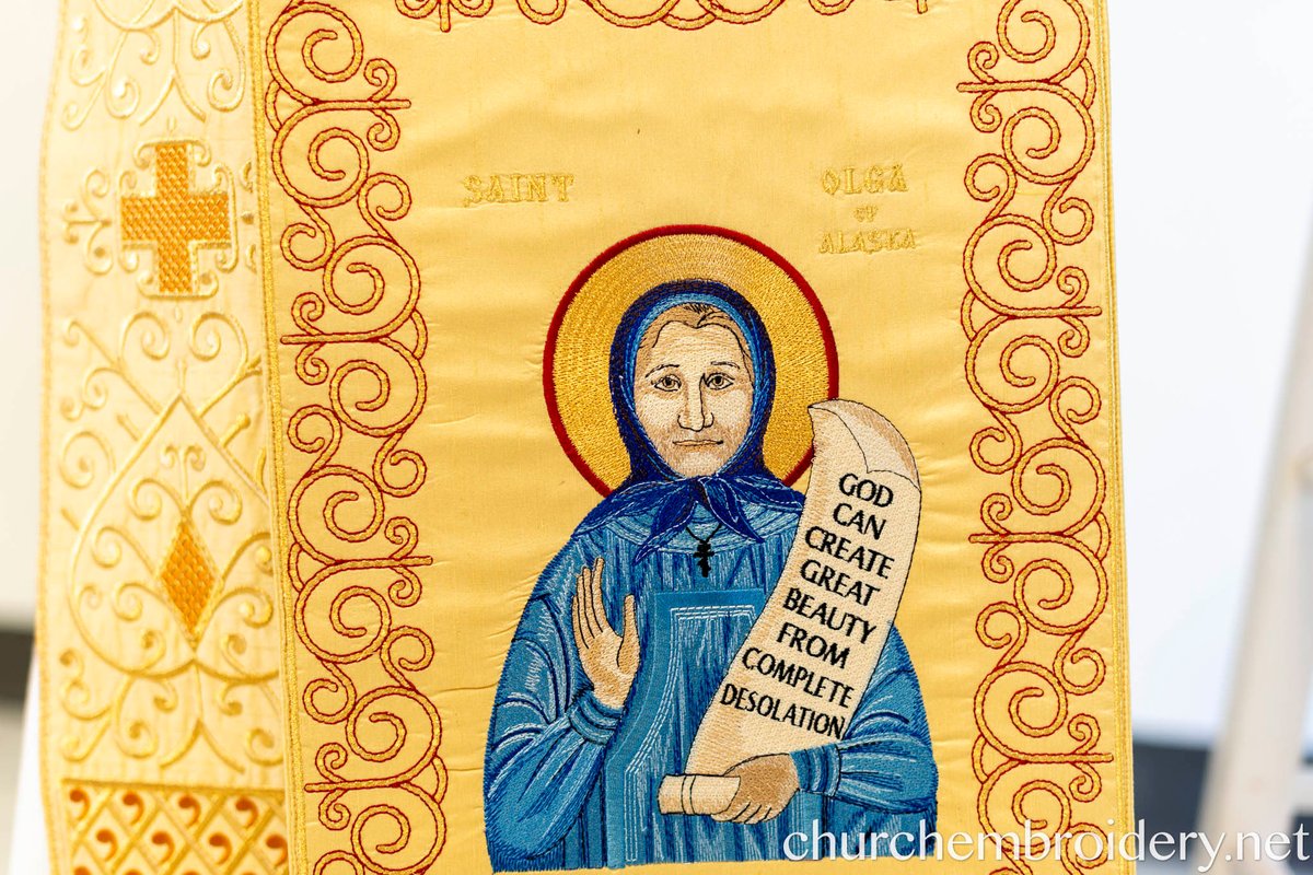 Orthodox Priest Nabedrennik with Embroidered Icon of Saint Olga of Alaska – Cust — photo 2