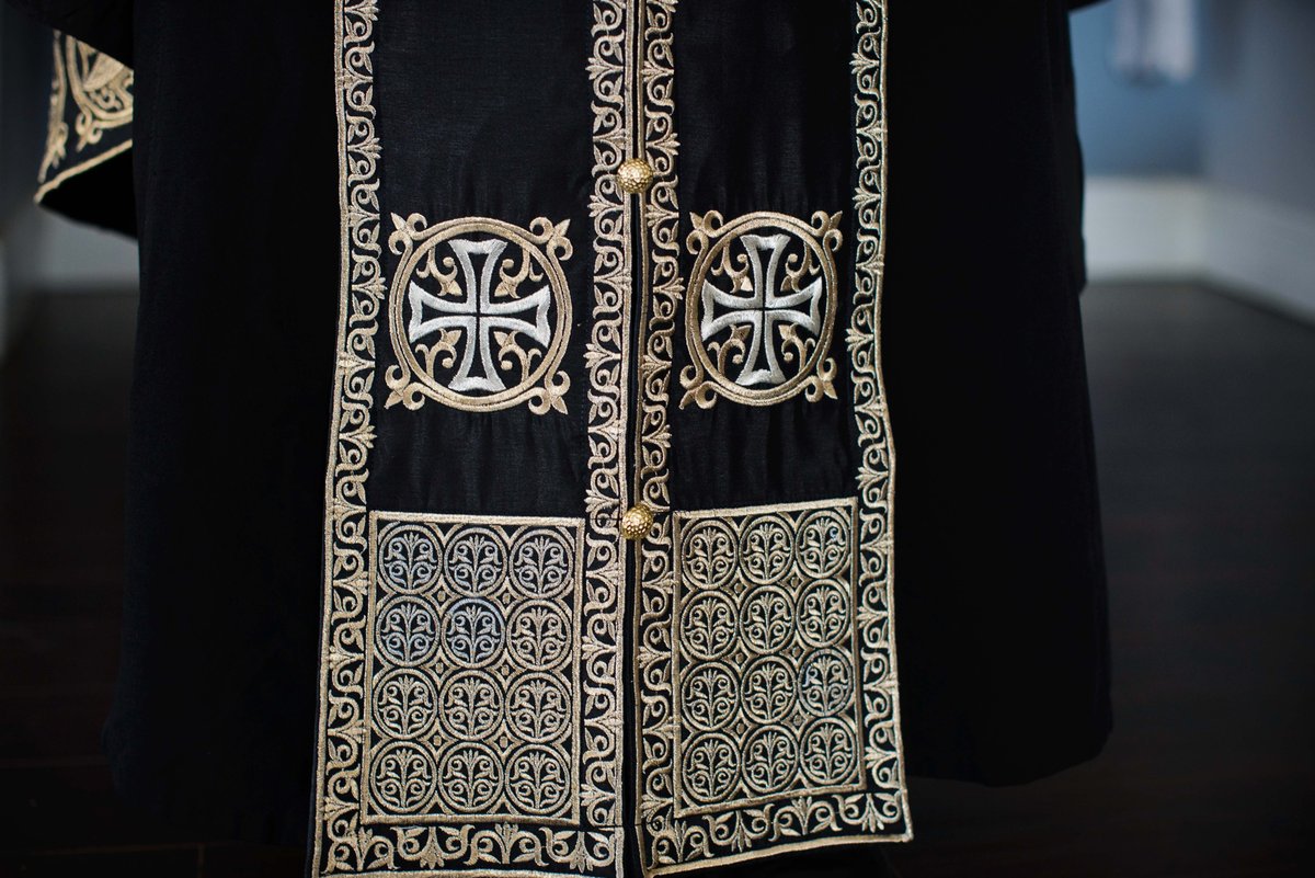 Orthodox priest vestments,Black, Embroidered — photo 7