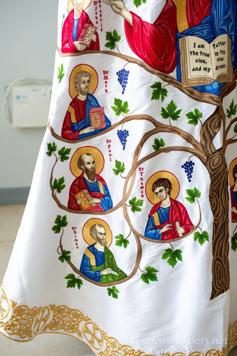 Orthodox priest vestments set, fully embroidered with LARGE Icon of Christ — photo 10