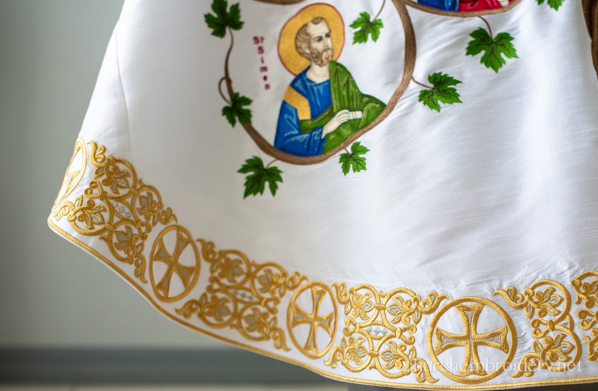 Orthodox priest vestments set, fully embroidered with LARGE Icon of Christ — photo 11