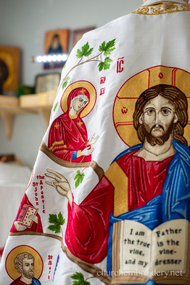 Orthodox priest vestments set, fully embroidered with LARGE Icon of Christ — photo 6