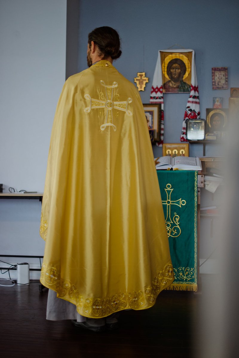Orthodox priest vestments set greek style, Gold silk 100% natural — photo 10
