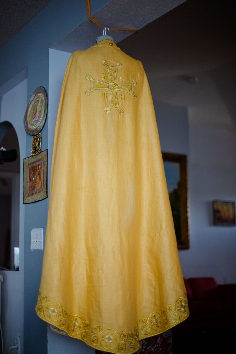Orthodox priest vestments set greek style, Gold silk 100% natural — photo 14