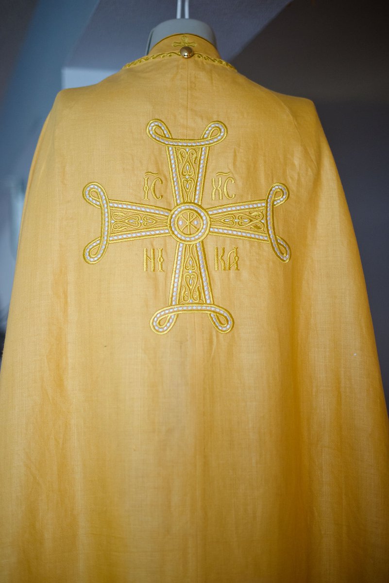 Orthodox priest vestments set greek style, Gold silk 100% natural — photo 15