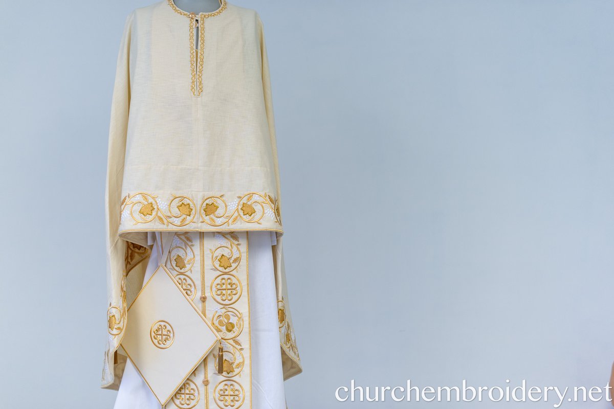 Orthodox Priest Vestments Set, WHEAT, Embroidered, Linen! — photo 12