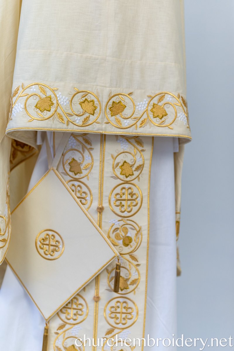 Orthodox Priest Vestments Set, WHEAT, Embroidered, Linen! — photo 14