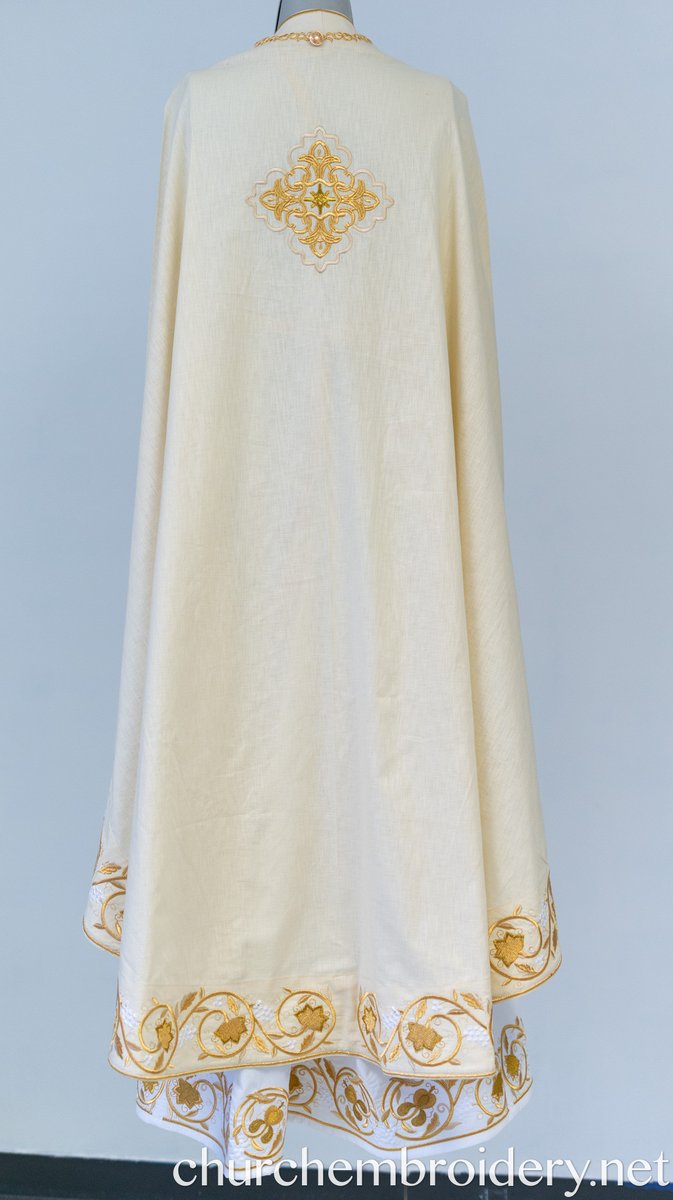 Orthodox Priest Vestments Set, WHEAT, Embroidered, Linen! — photo 8