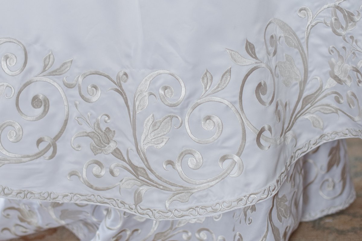 Orthodox priest vestments set, White, Embroidered, silk — photo 5
