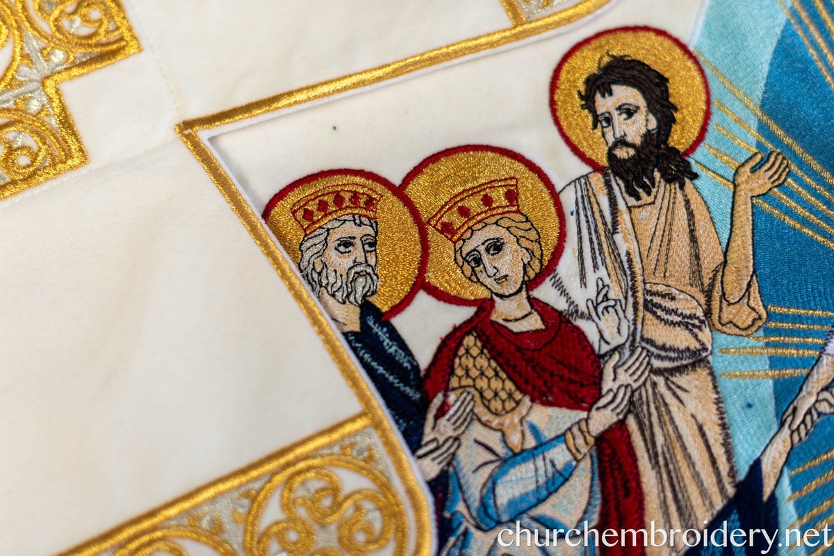 Paschal Chalice Covers Set – Large Icon of the Resurrection, Fully Embroidered — photo 2