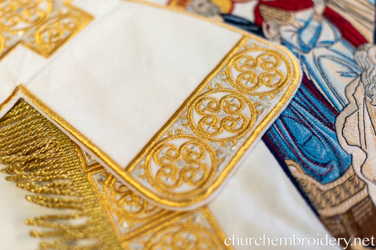 Paschal Chalice Covers Set – Large Icon of the Resurrection, Fully Embroidered — photo 4