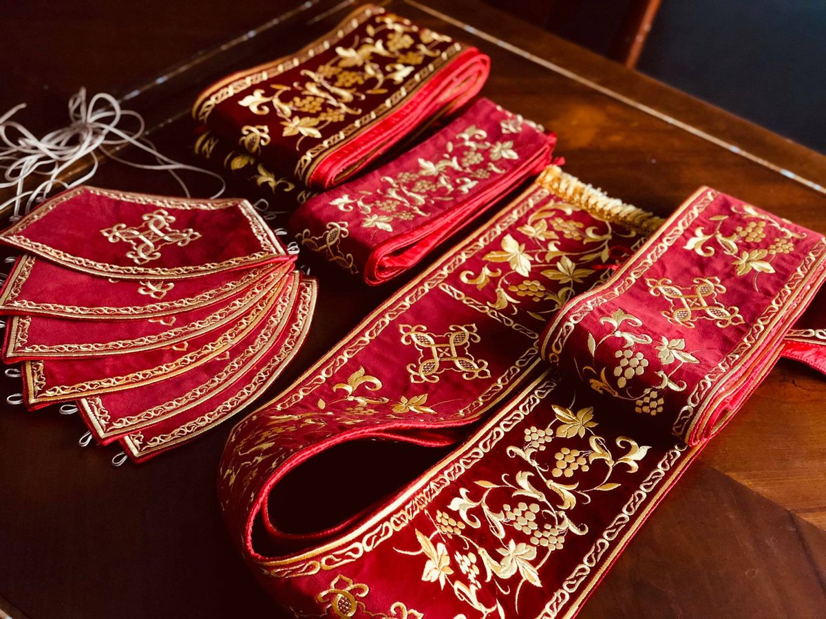Protodeacon orarion fully embroidered, in different colors — photo 2