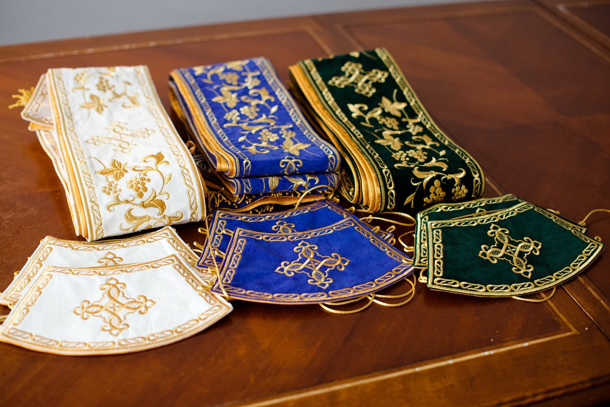Protodeacon orarion fully embroidered, in different colors — photo 5
