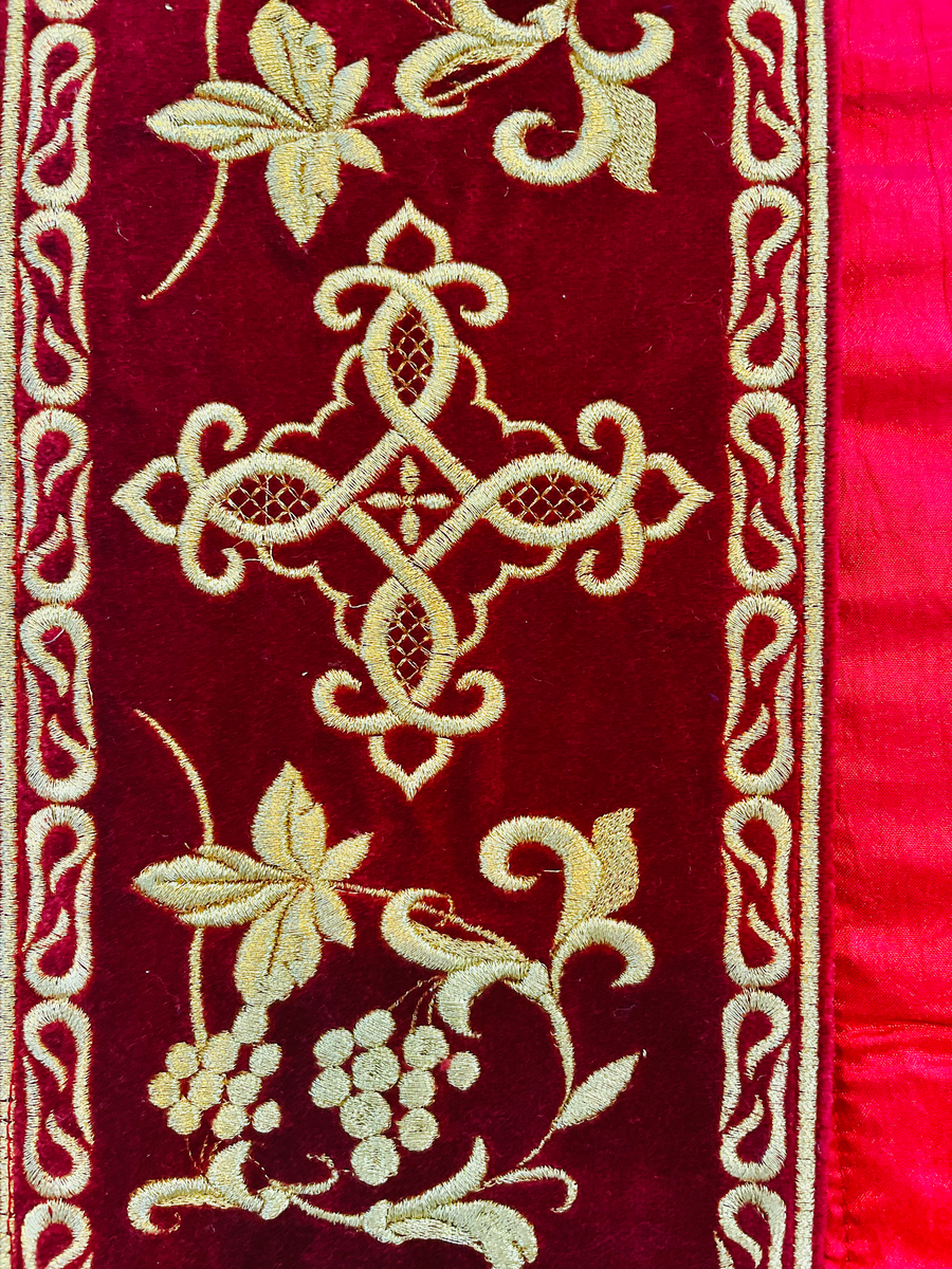 Subdeacon deacon orarion. Dark red.  — photo 3