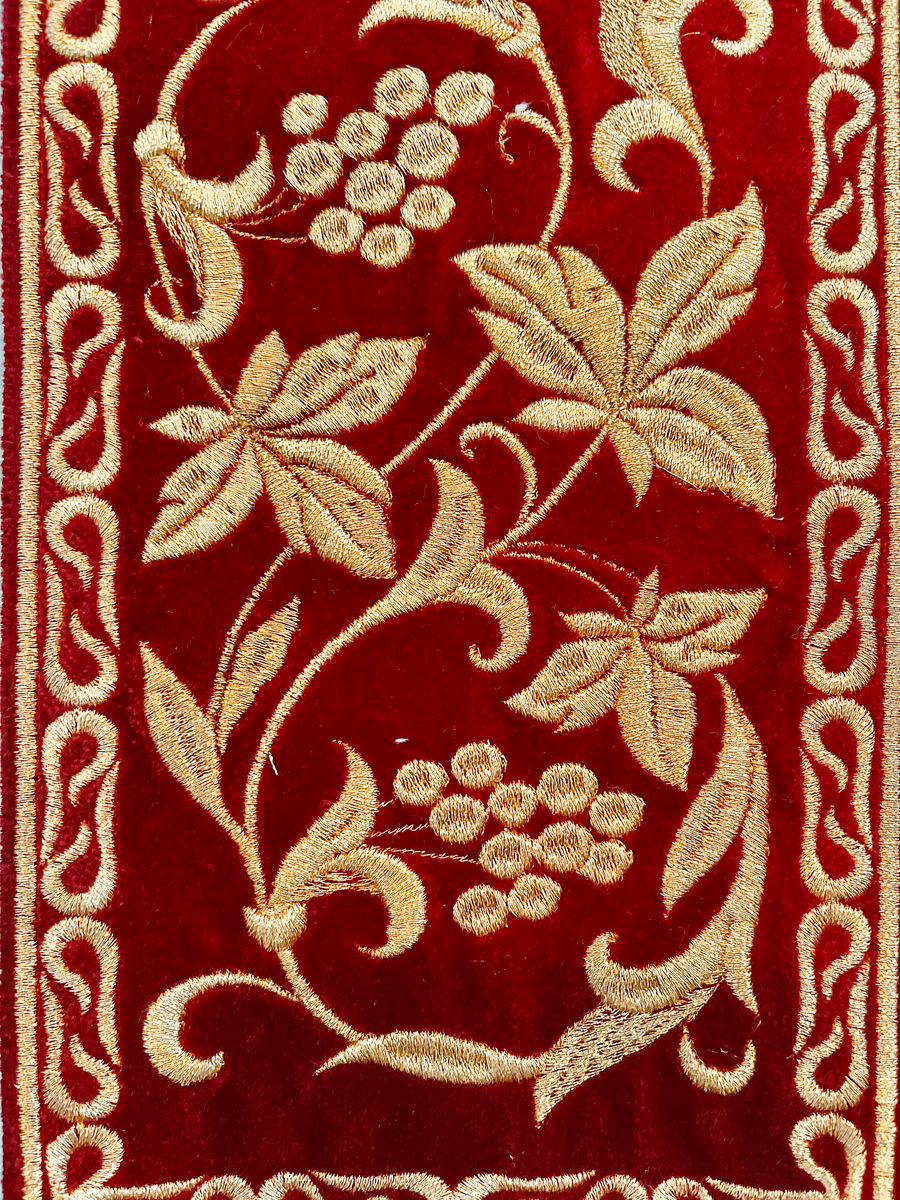 Subdeacon deacon orarion. Dark red. 