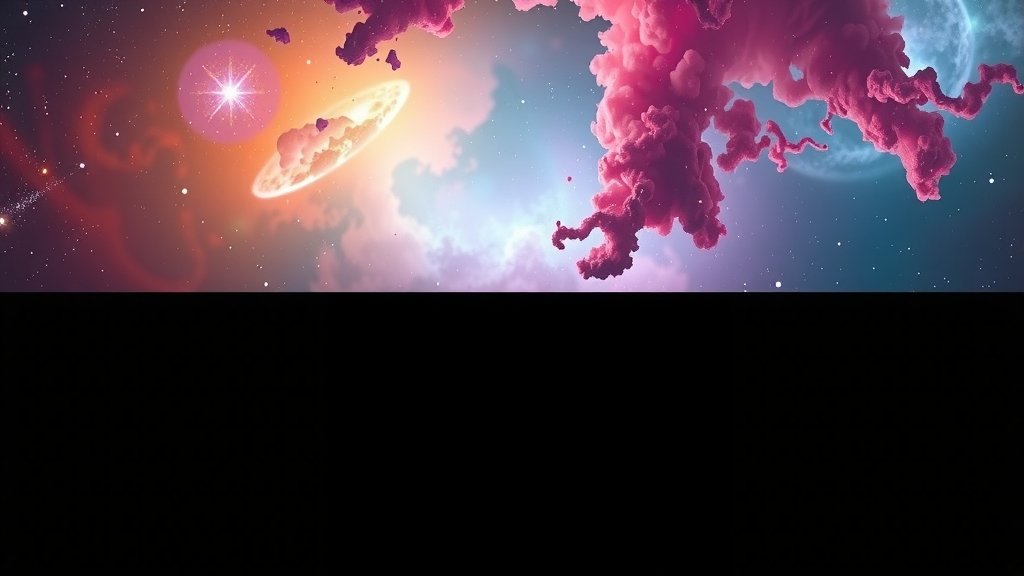 An illustrative image of a cosmic horizon where a vibrant nebula meets the dark void of space, symbolizing a transition from known to unknown. 16:9 aspect ratio, artistic, ethereal, high contrast. - AI-generated illustration