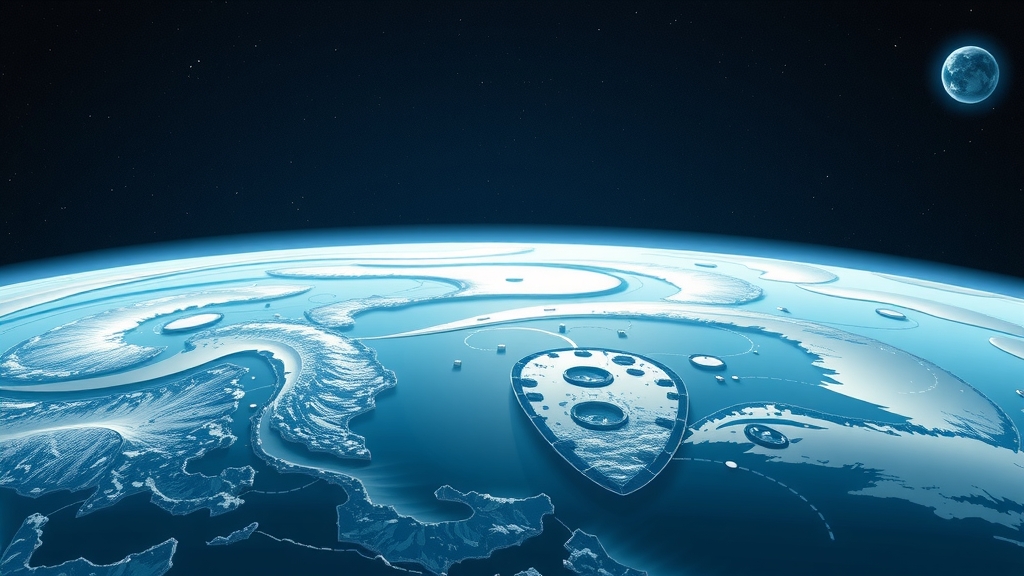 An illustrative 16:9 image depicting a seamless transition from Earth to deep space, with a subtle blend of natural landscapes and futuristic orbital structures. Show Earth's blue marble blending into the star-studded void, with a faint, ethereal energy flow connecting them, symbolizing humanity's growing reach into the cosmos. Stylized and conceptual. - AI-generated illustration