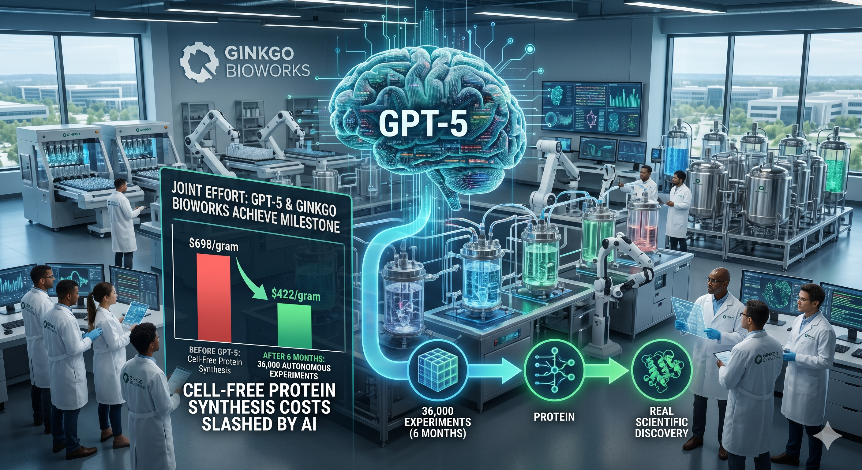 GPT-5 Cuts Protein Synthesis Costs by 40% — AI Just Entered the Lab