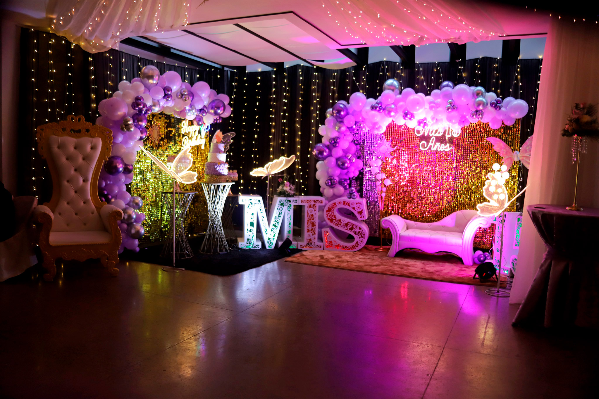 fiesta de 15 años decoración