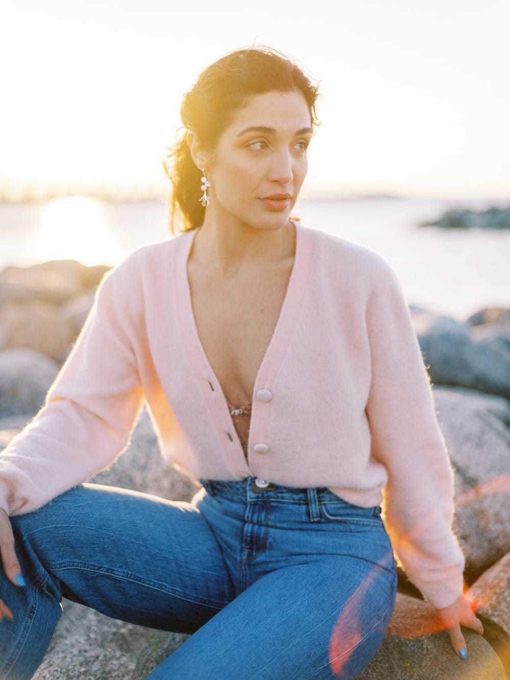 Joakim × Anna — Bröllopsfotograf och familjefotograf i Skåne och på Bjäre — Porträttfotografering vid havet, image 3