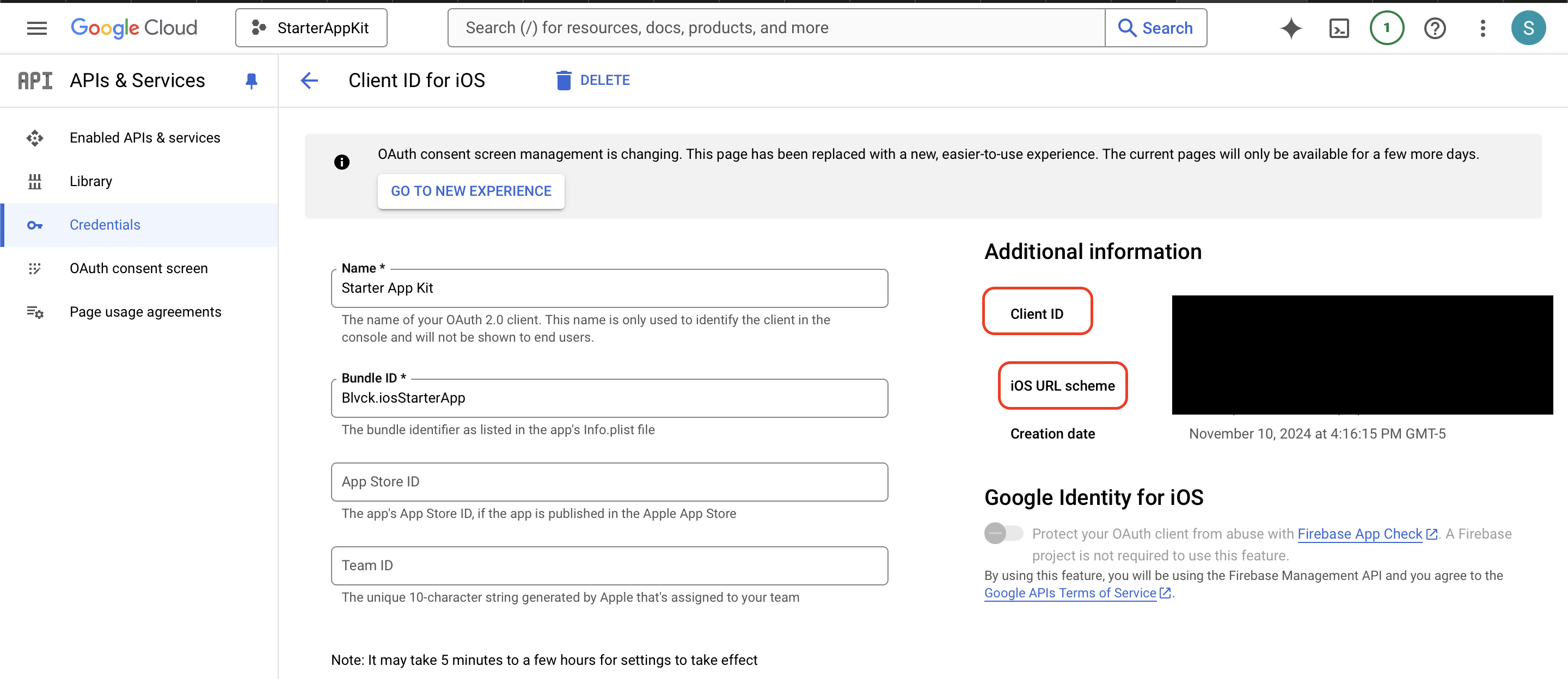 Copy Google credentials