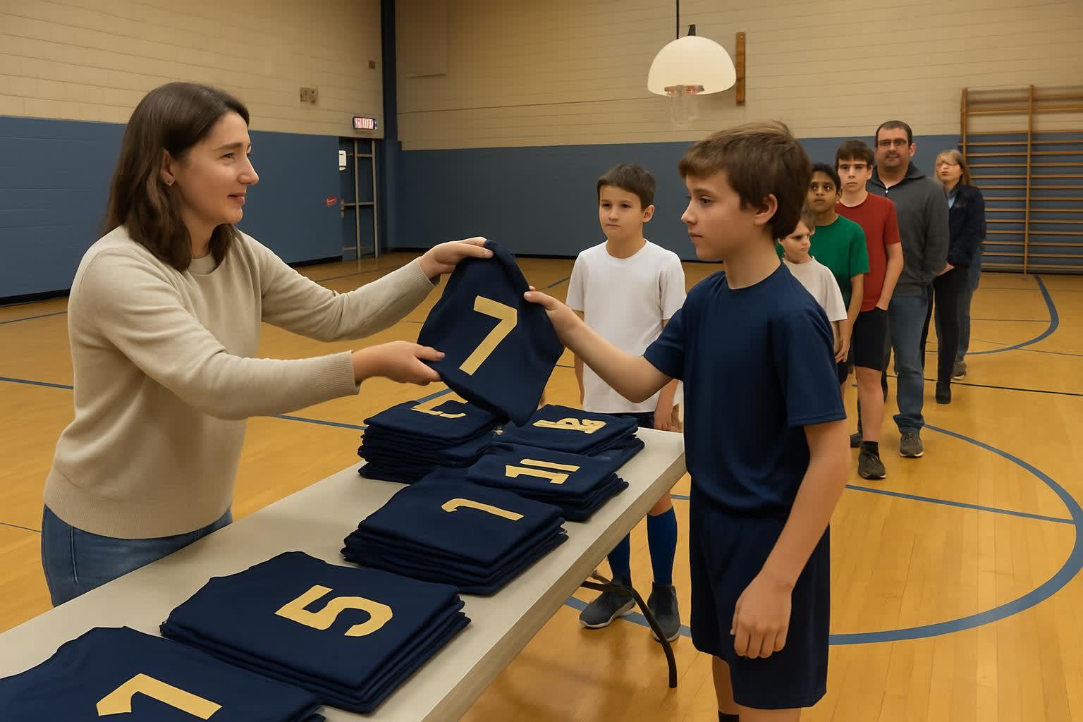 Uniform night. The U13s got the new long sleeves.