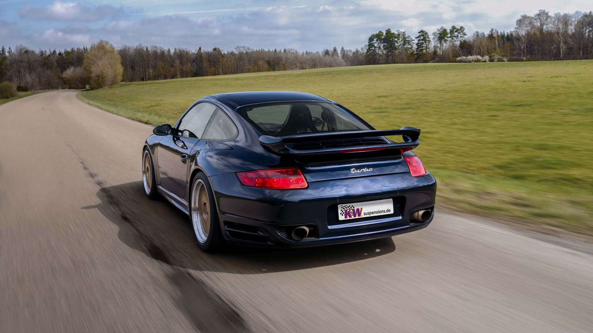 997 Turbo lowered with KW coilovers on a country road
