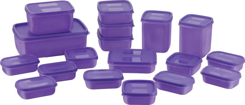 Mastercook Combo Packs - 7170 ml PP (Polypropylene) Grocery Container  (Pack of 18, Violet) Price in India