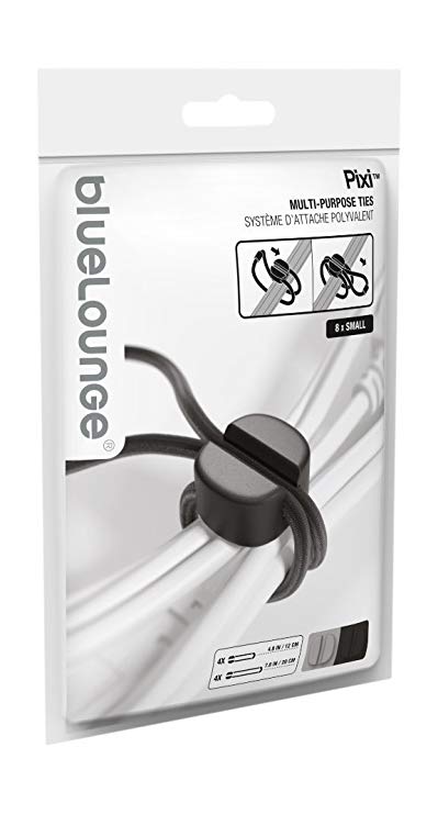 Bluelounge Pixi Small - Cable Ties - Black & Grey Price in India