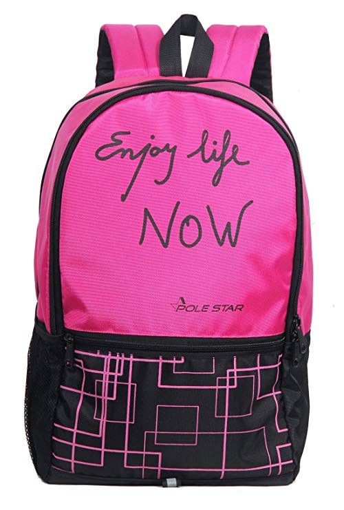 POLE STAR "HERO" 32 Lt Pink Black Casual Backpack I bagpack Price in India