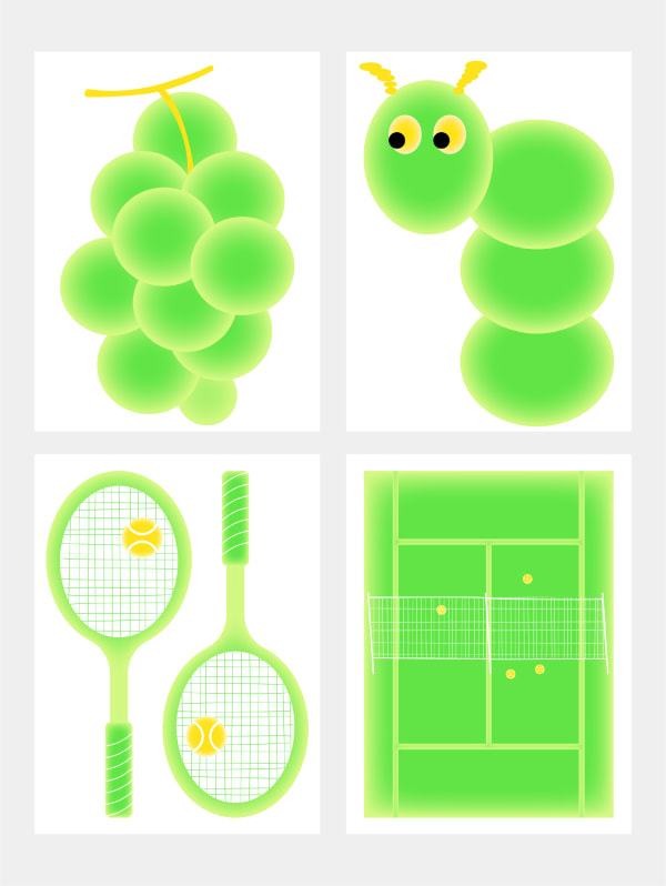 一点绿色和毛毛虫