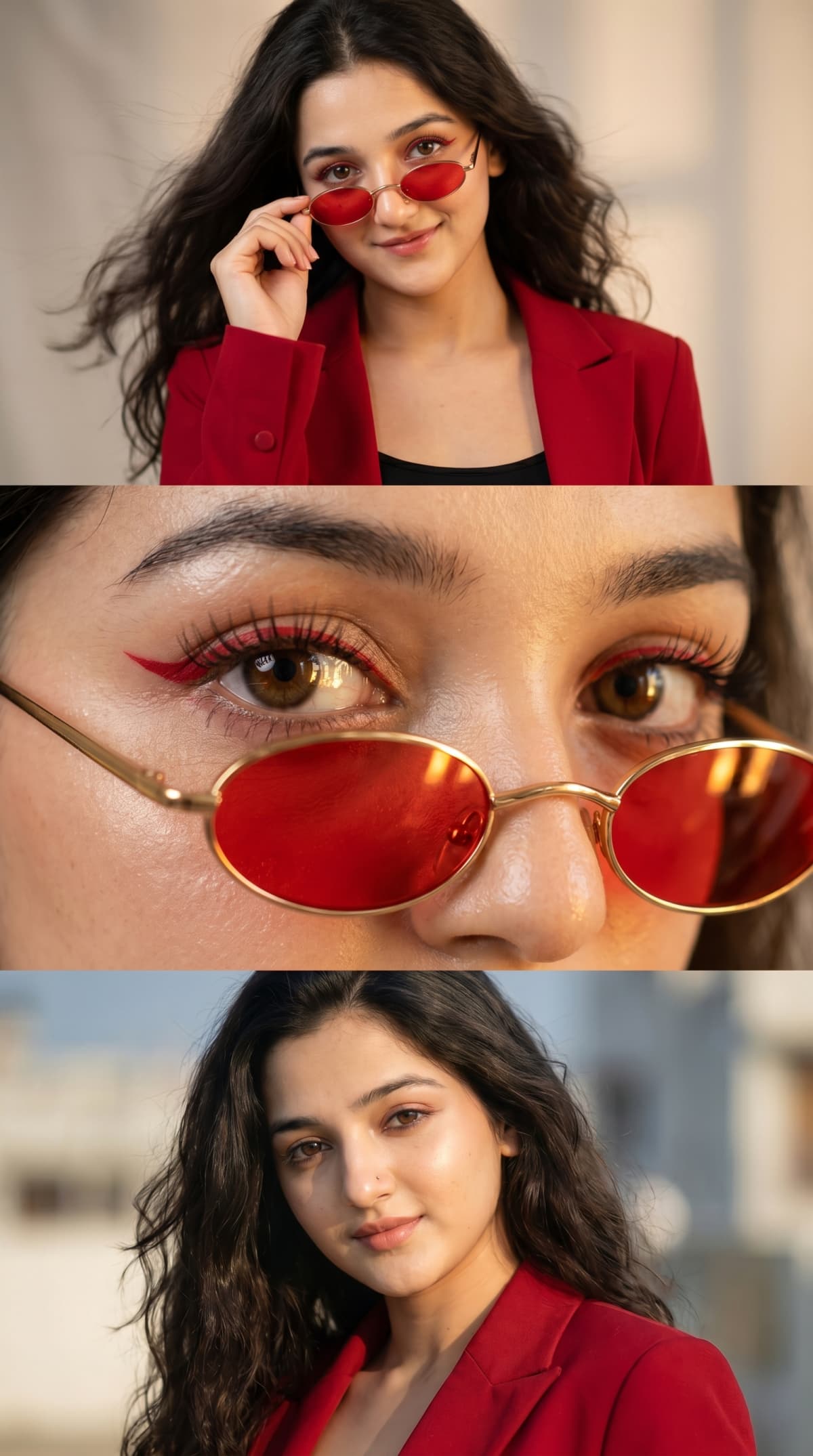 3-panel vertical collage — AI photo created with this prompt