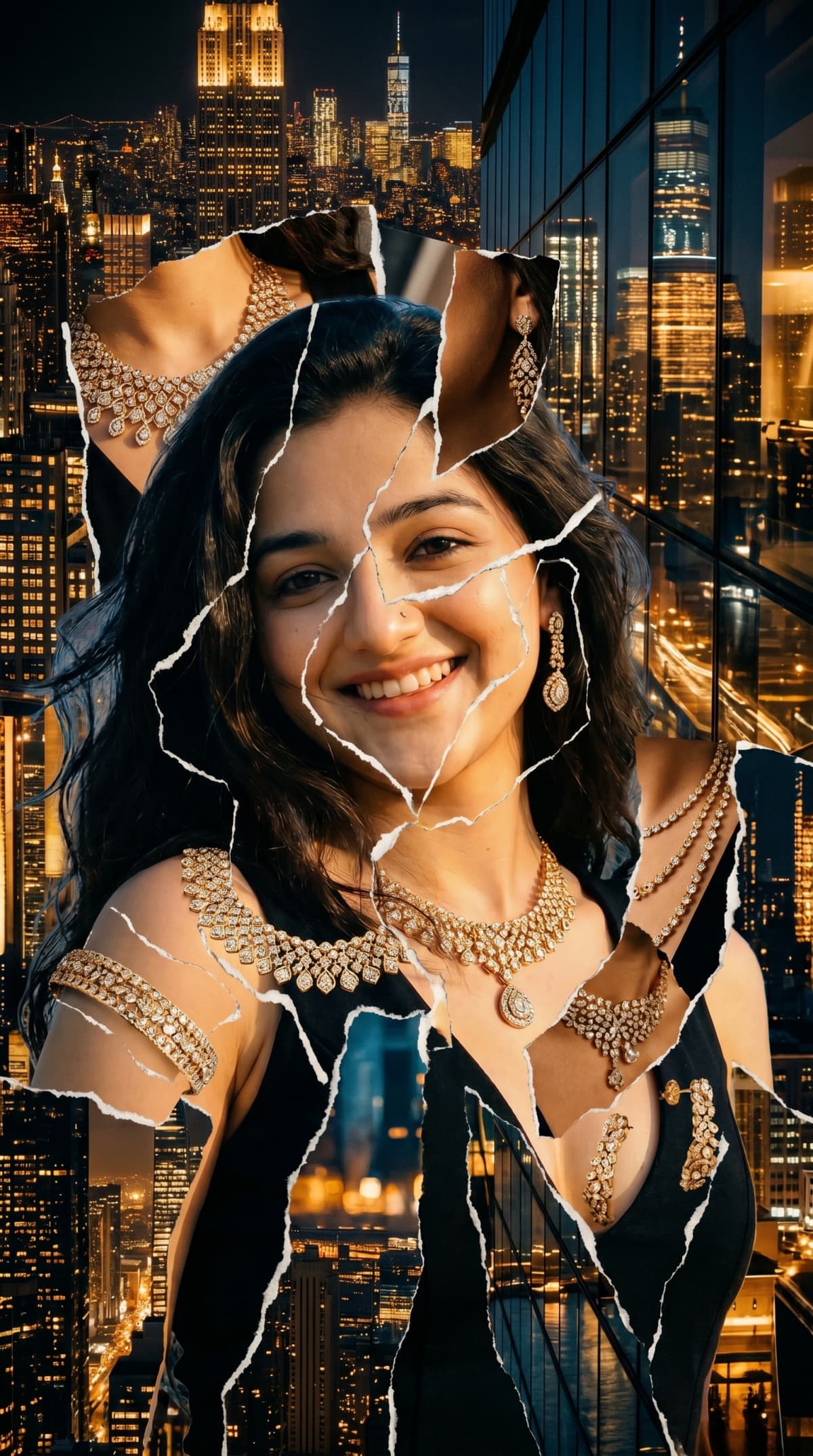 woman portrait collage — AI photo created with this prompt