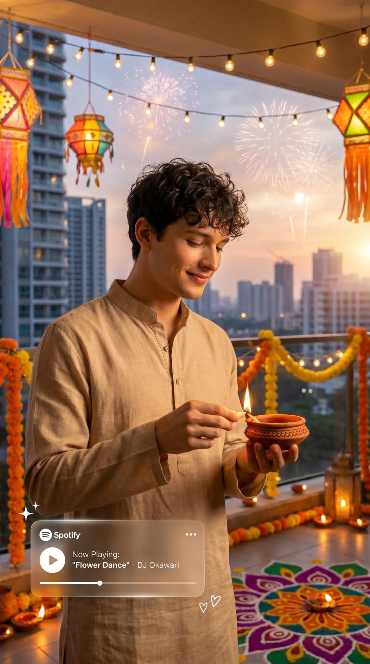 Ultra realistic 4k HD Diwali festival scene — AI photo created with this prompt