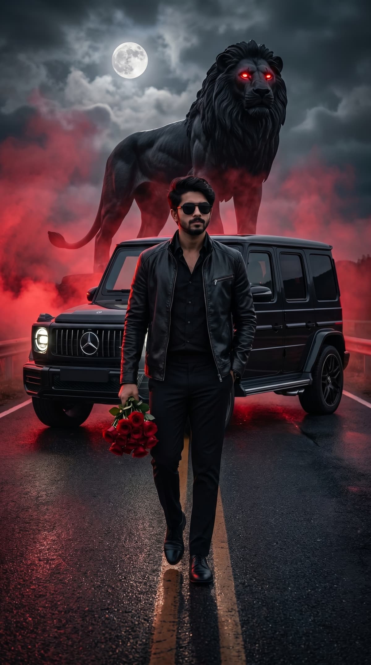 black luxury G-Wagon SUV — AI photo created with this prompt