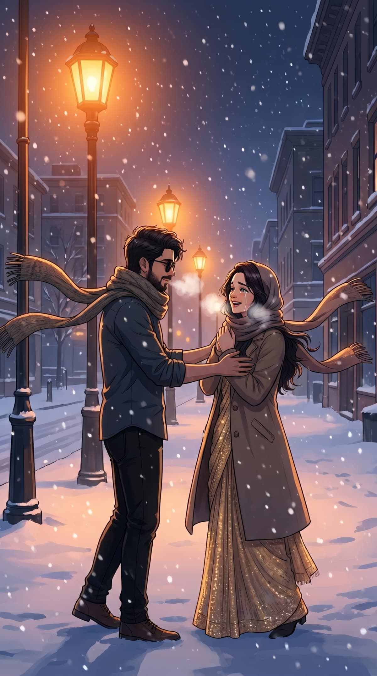 Anime Couple — AI photo created with this prompt