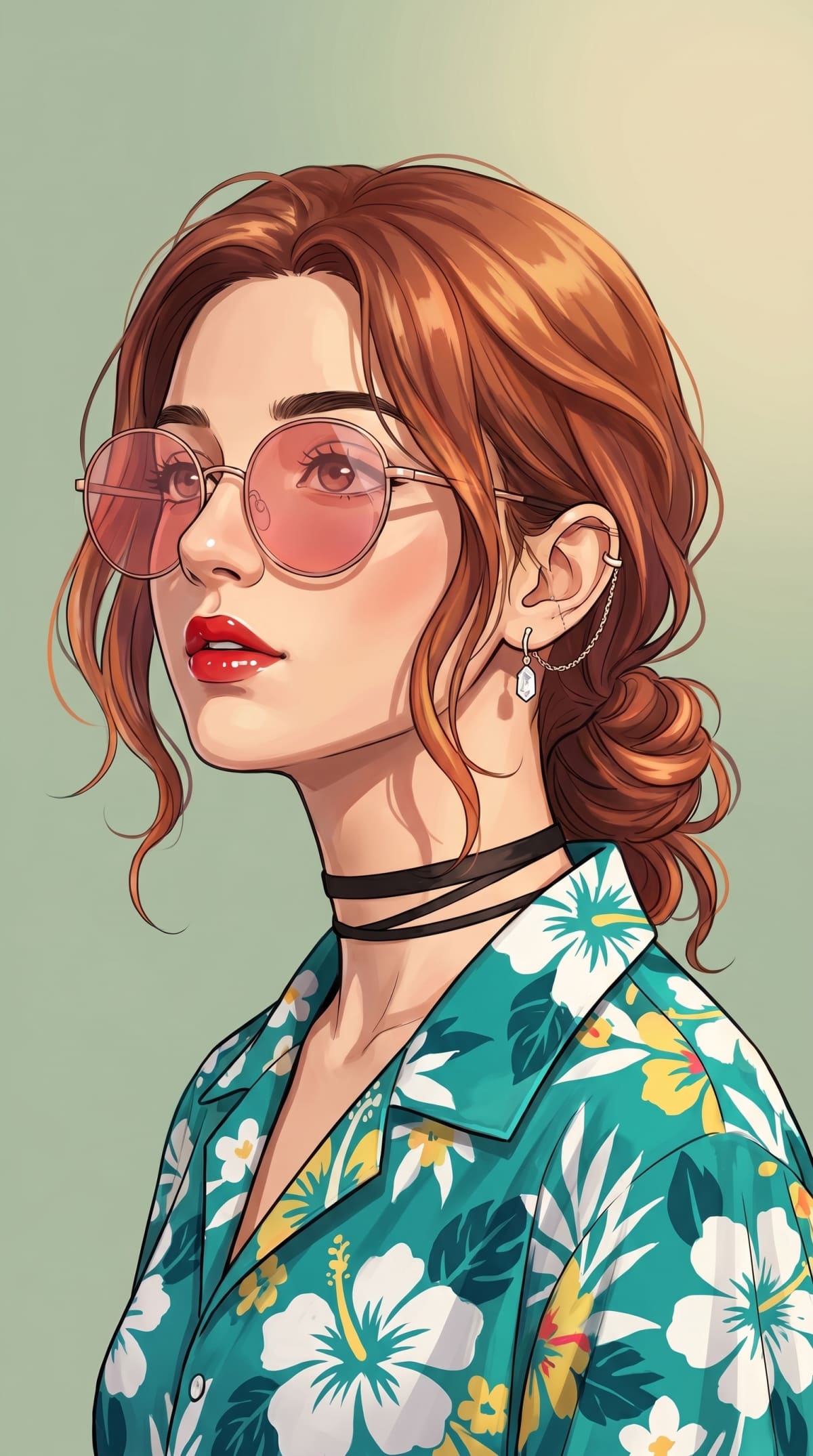 Rose-Tinted Attitude — AI photo created with this prompt
