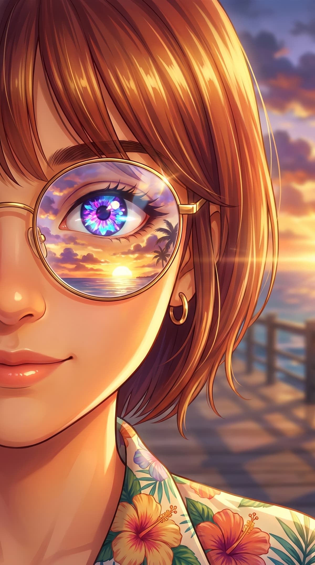 Sunset Through the Lens — AI photo created with this prompt