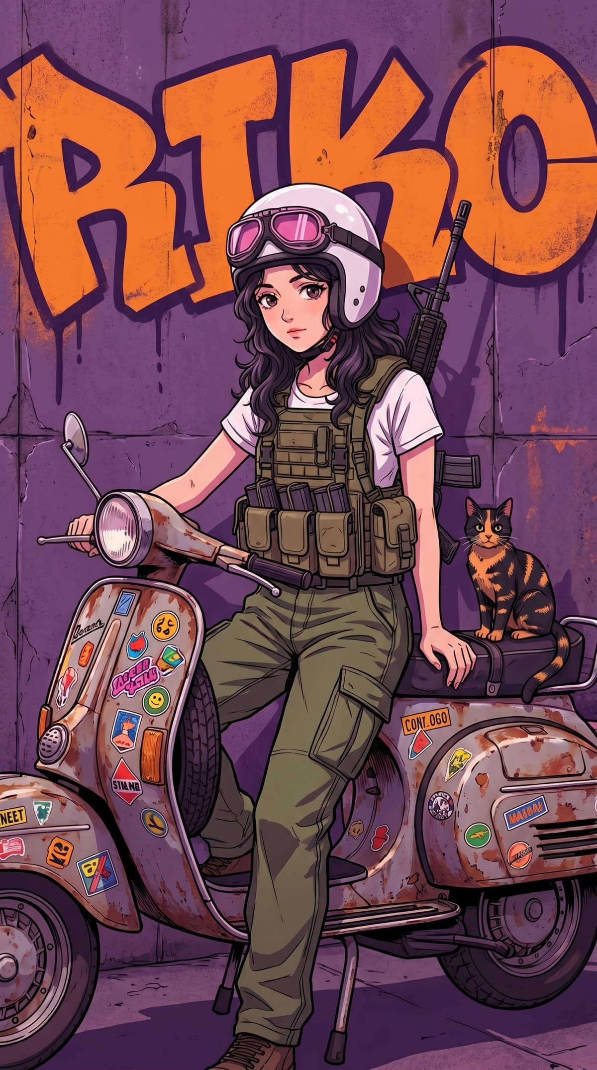 Anime Street Rider — AI photo created with this prompt