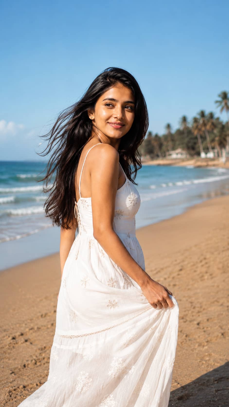 Woman Casual Beach Day — AI photo created with this prompt