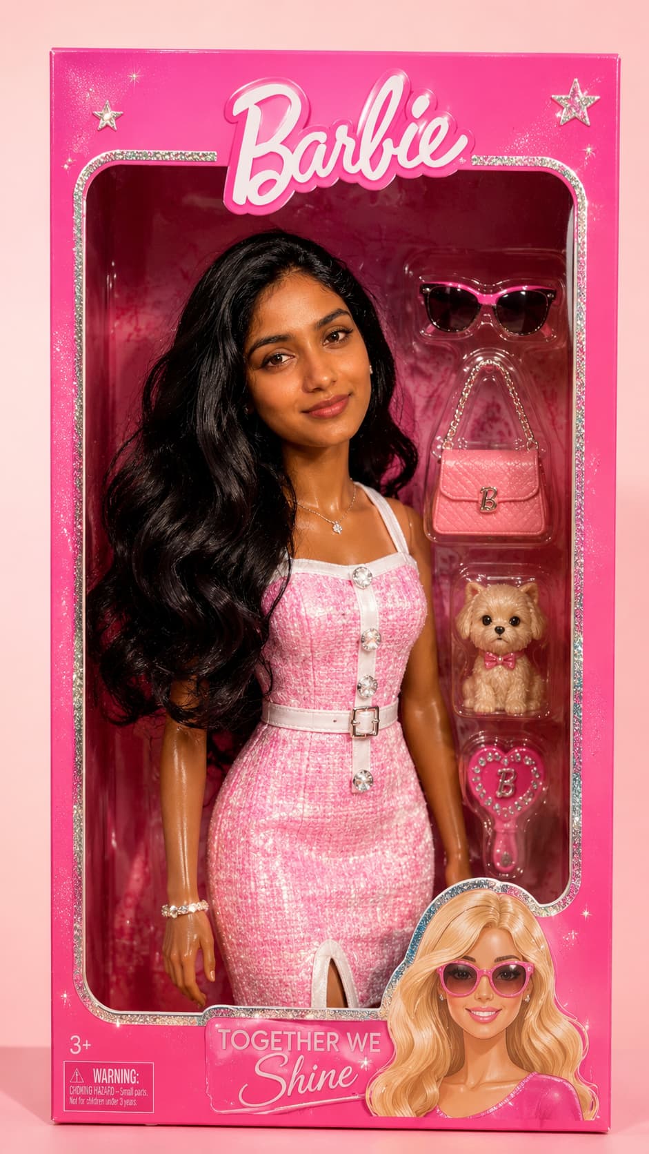 Barbie Doll Pink Box — AI photo created with this prompt