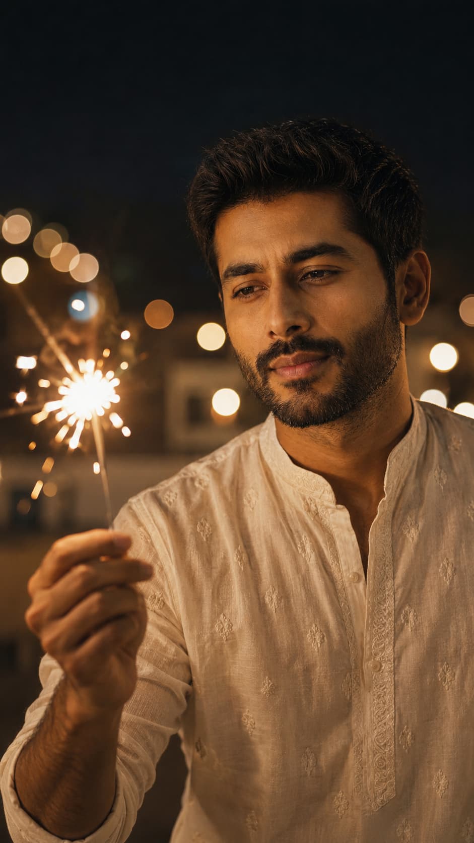Diwali Man with Sparkler — AI photo created with this prompt