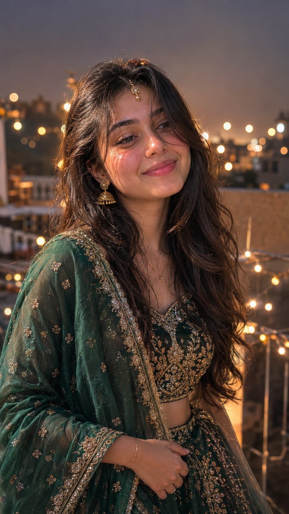 Diwali Woman in Traditional Lehenga — AI photo created with this prompt