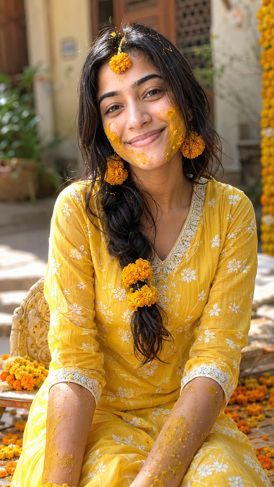 Haldi Ceremony Bride — AI photo created with this prompt