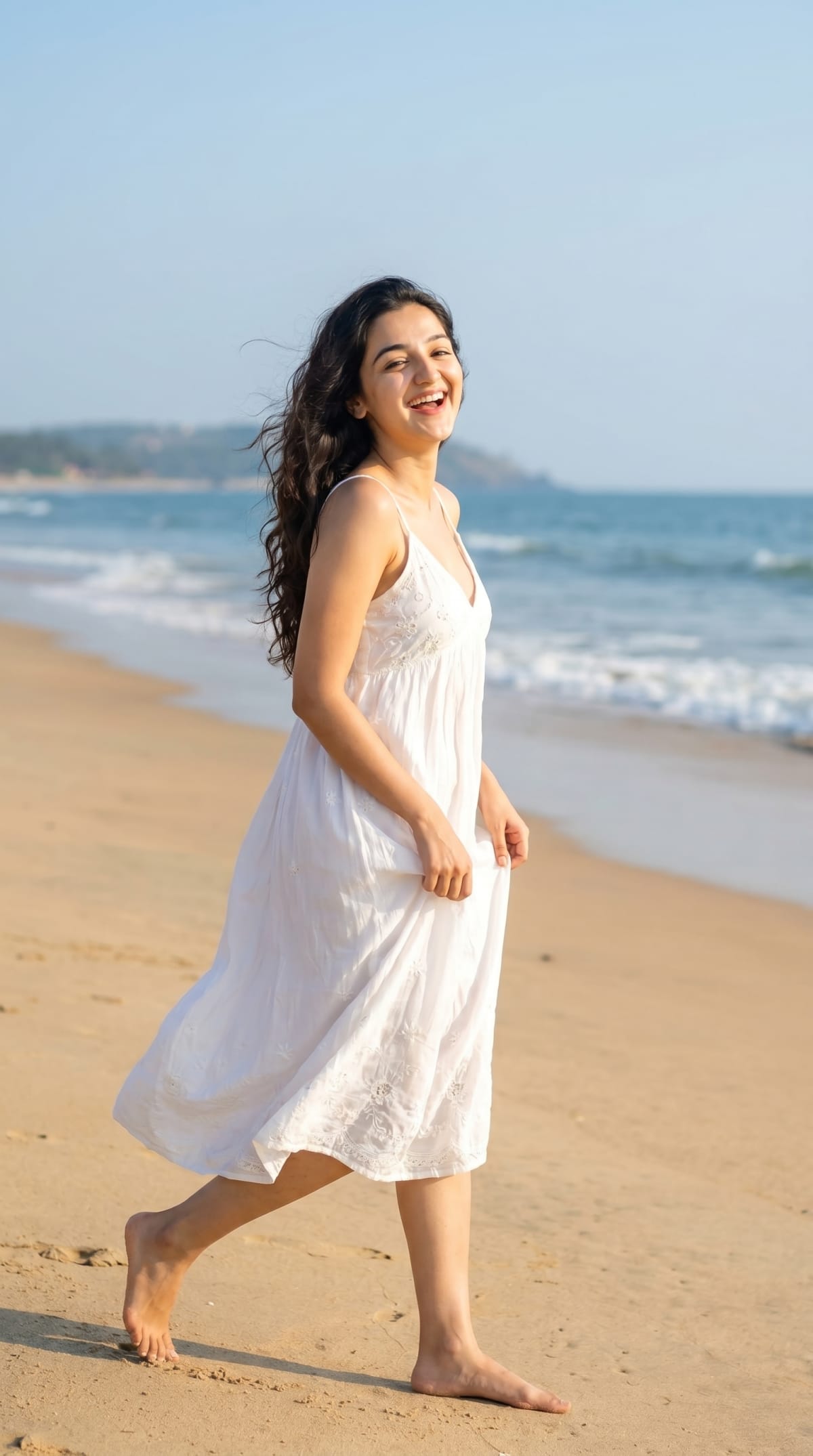 Woman Casual Beach Day — AI photo created with this prompt