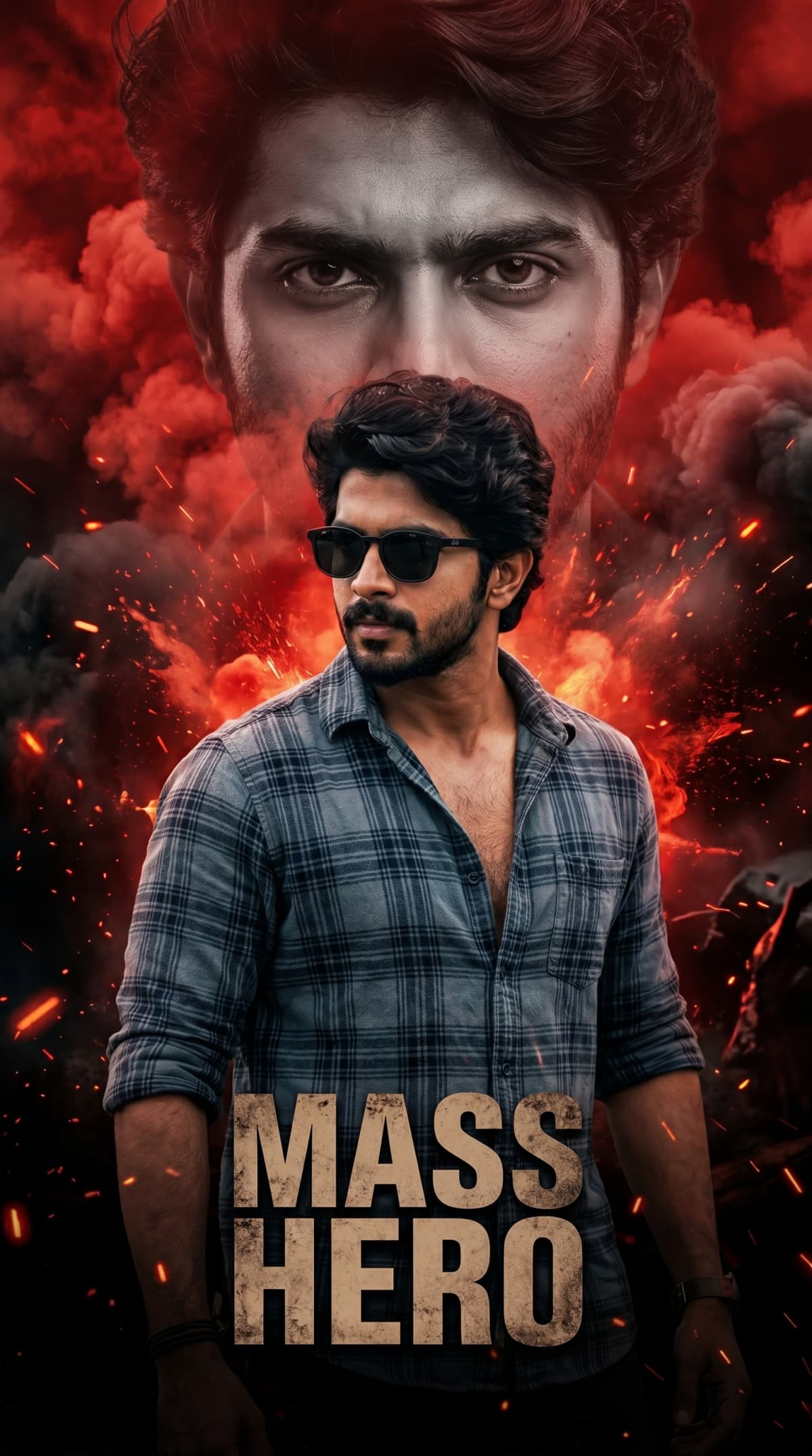 mass hero poster — AI photo created with this prompt