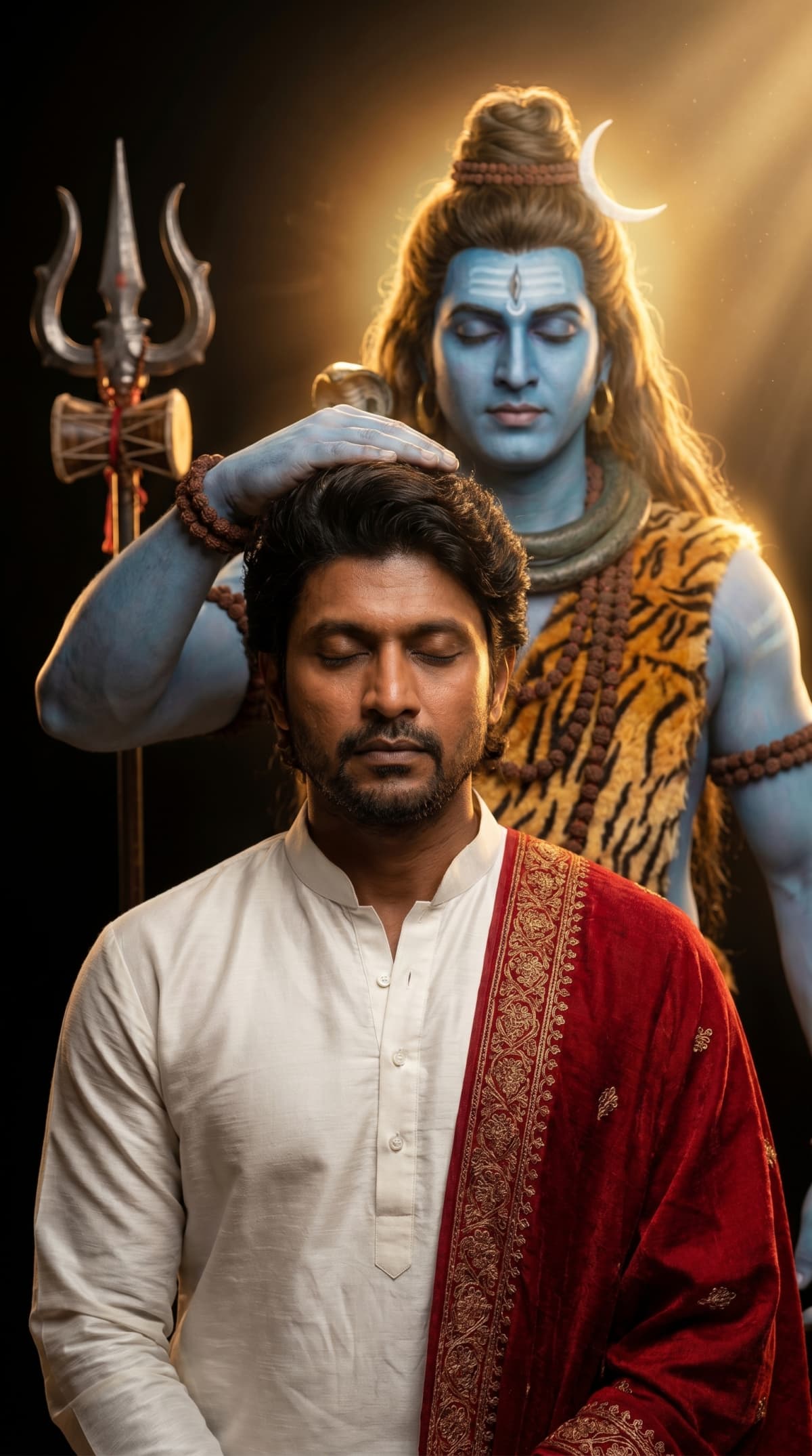 Man with shivji — AI photo created with this prompt