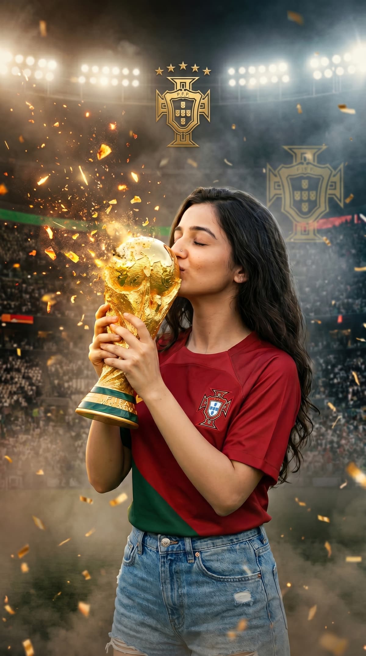FIFA World Cup victory poster — AI photo created with this prompt