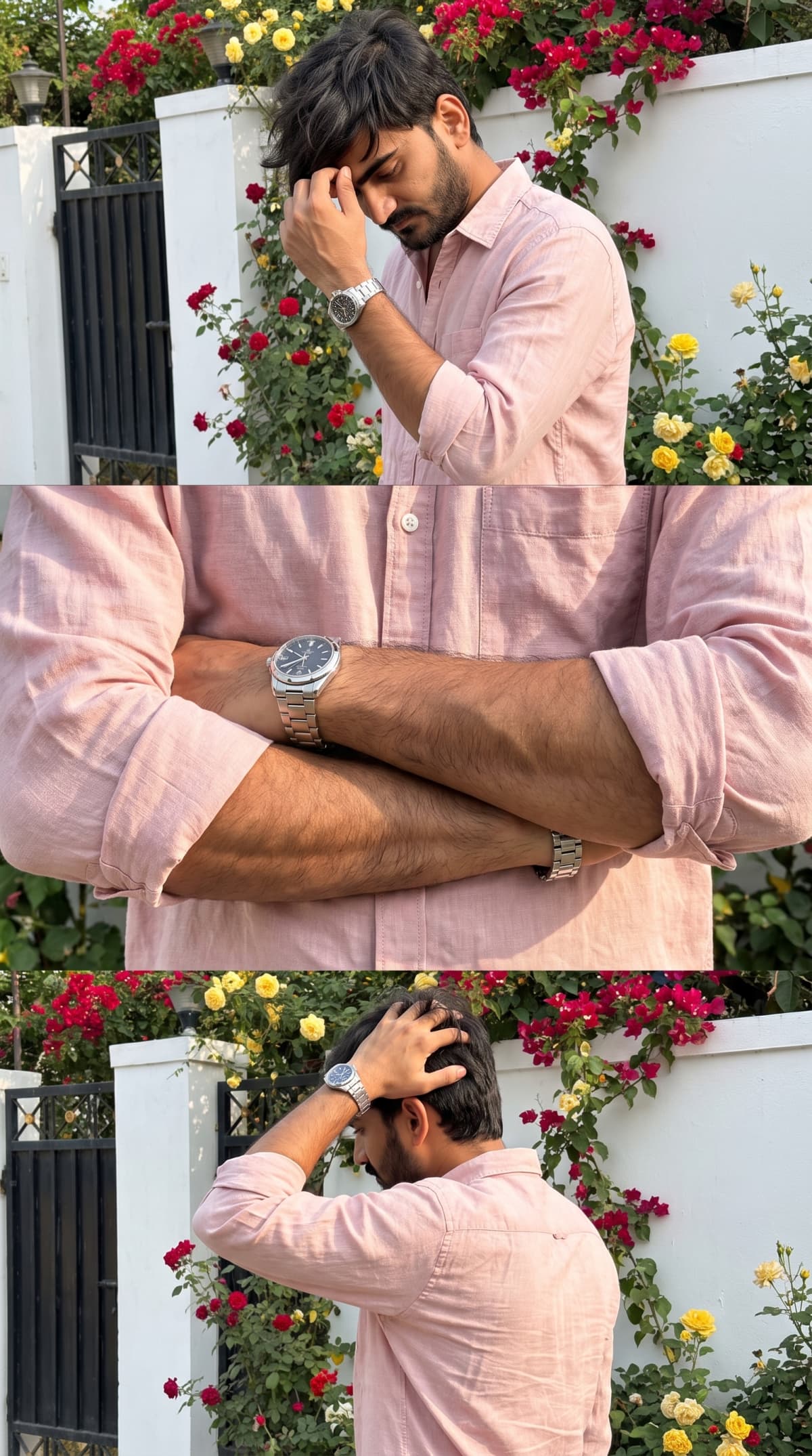 candid shot 3-frame collage — AI photo created with this prompt
